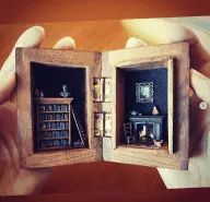Art in Boxes - Cigar Box Dollhouse
